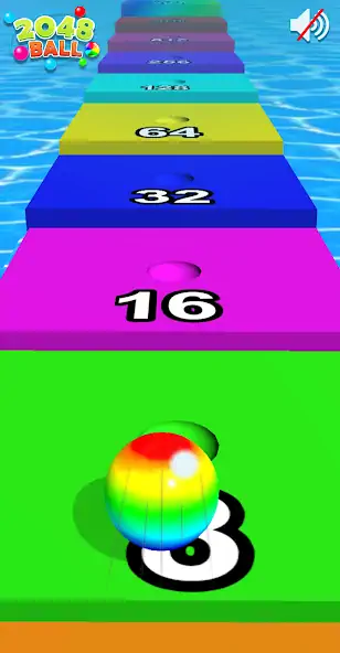 Скачать игра шарик: Ball Run 2048 [MOD Много монет] на Андроид