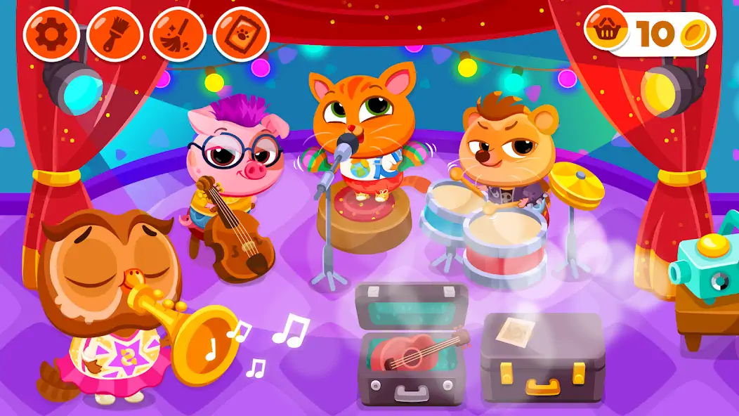 Скачать Bubbu School (котик бубу) [MOD Много денег] на Андроид