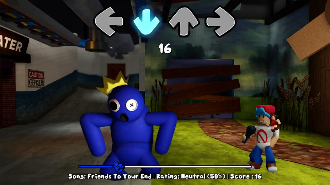 Скачать Rainbow Friends FNF Mod [MOD Много денег] на Андроид