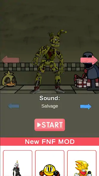 Скачать FNF FNaF Springtrap Mod Test [MOD Много монет] на Андроид