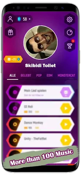 Скачать Skibidi Toilet Tiles Hop Piano [MOD Бесконечные деньги] на Андроид
