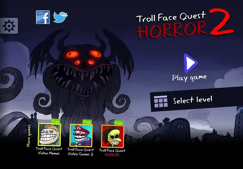 Скачать Troll Face Quest: Horror 2 [MOD Много денег] на Андроид