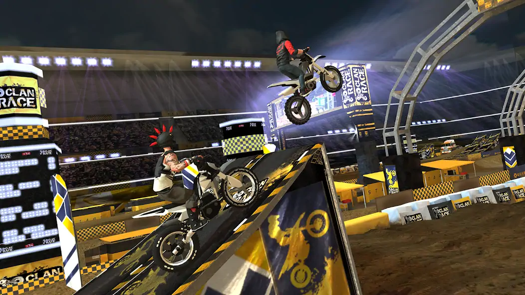 Скачать Clan Race: PVP Motocross races [MOD Бесконечные деньги] на Андроид