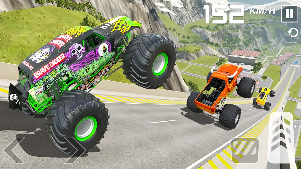 Скачать Monster Truck Stunt - Car Game [MOD Бесконечные деньги] на Андроид