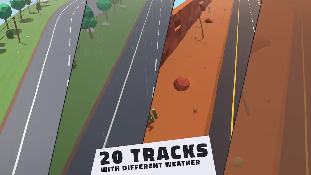 Скачать Polygon Drift: Traffic Racing [MOD Много денег] на Андроид