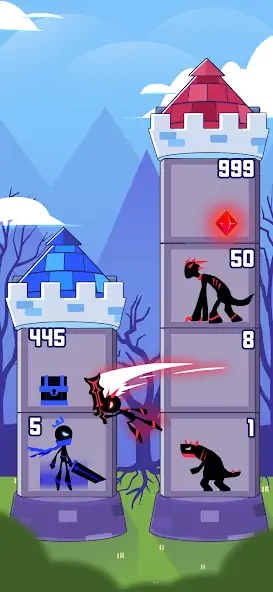 Скачать Hero Castle War: Tower Attack [MOD Много монет] на Андроид
