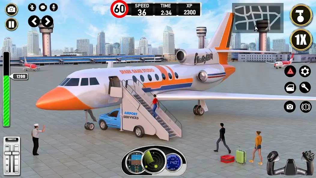 Скачать Plane Pilot Flight Simulator [MOD Много денег] на Андроид