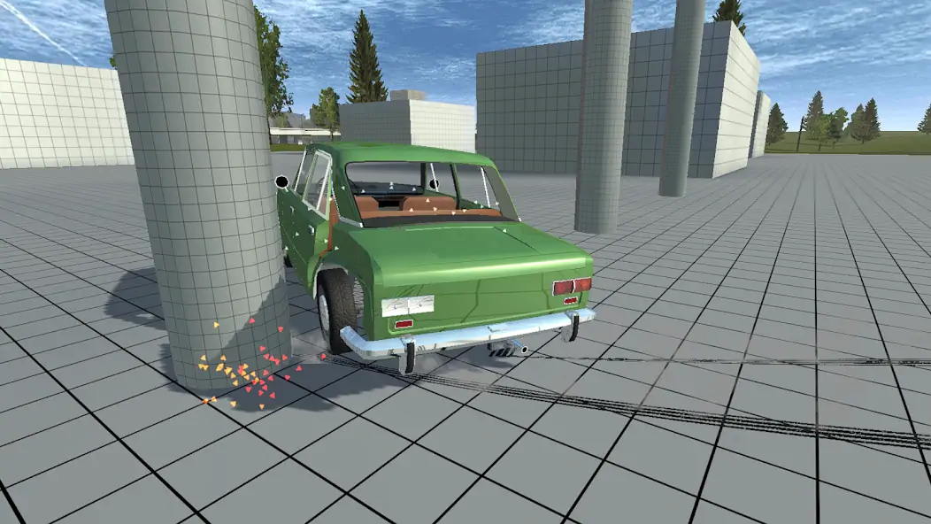 Скачать Simple Car Crash Physics Sim [MOD Много денег] на Андроид