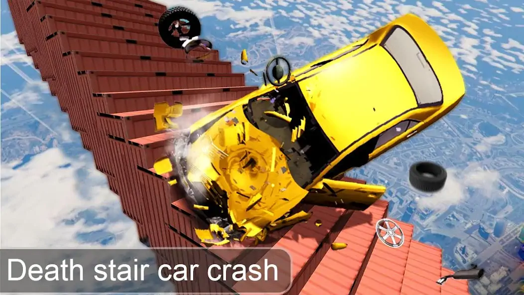 Скачать Beam Drive Crash Death Stair C [MOD Много монет] на Андроид