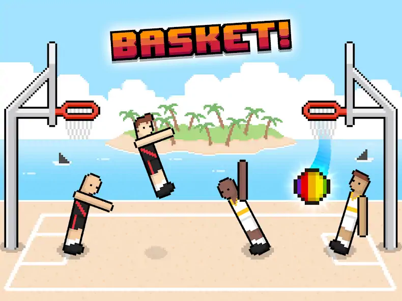 Скачать Basket Random - 2 игрока [MOD Много денег] на Андроид