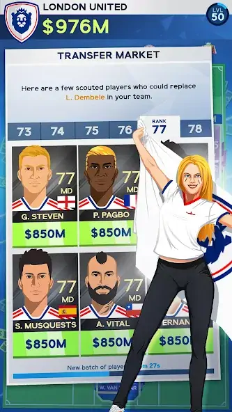 Скачать Idle Eleven - Football tycoon [MOD Много монет] на Андроид