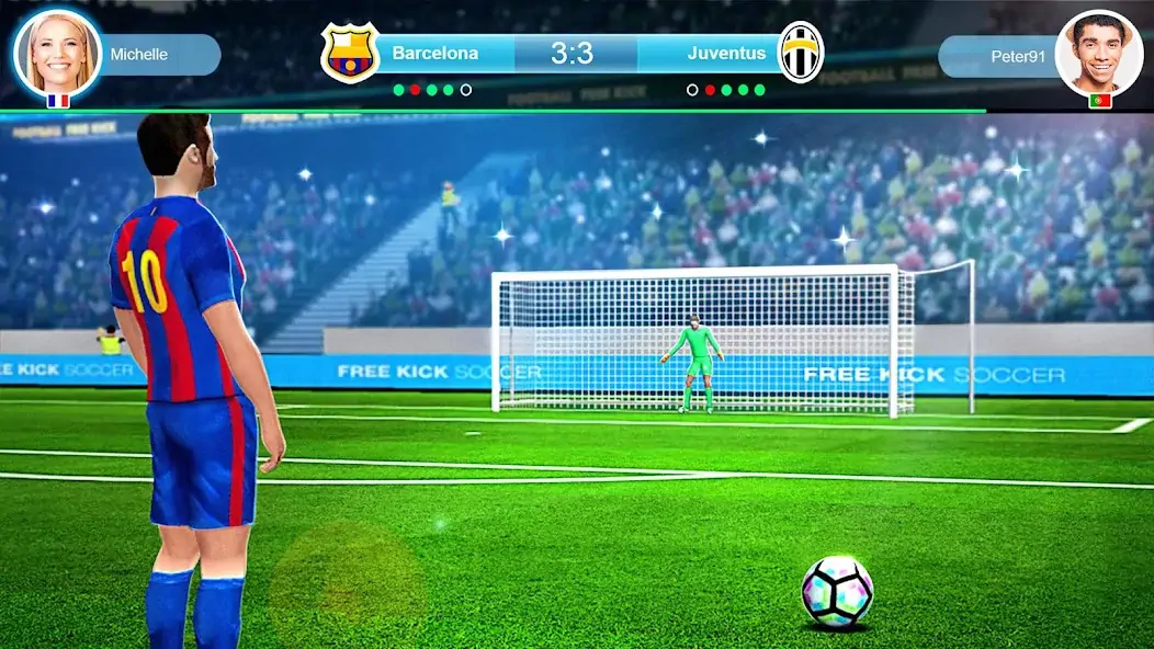 Скачать FreeKick PvP Football [MOD Много денег] на Андроид