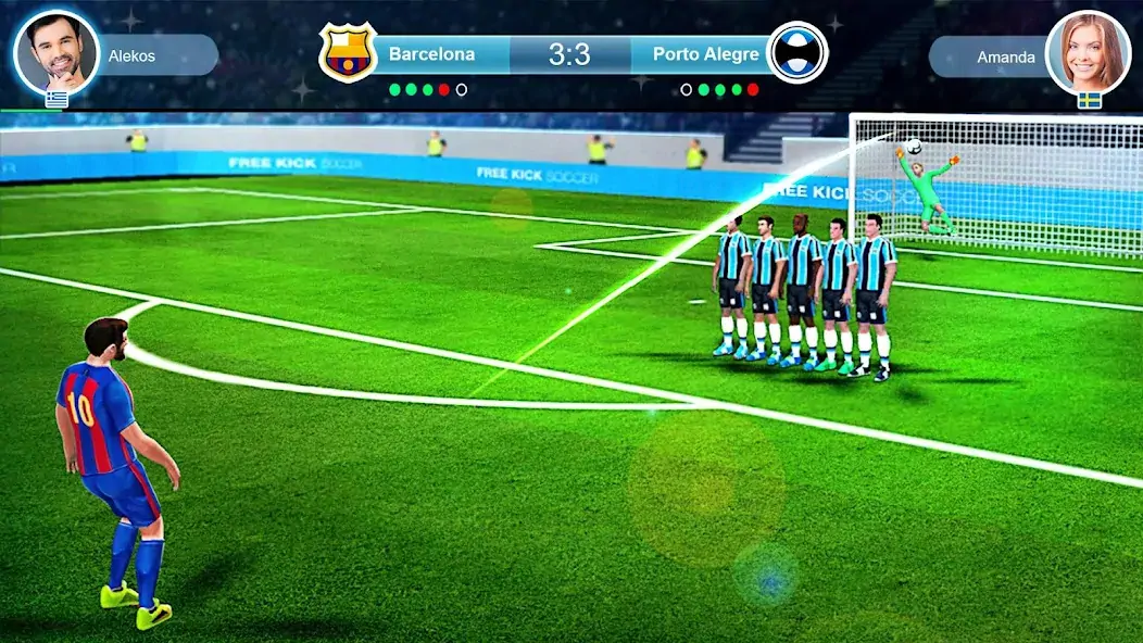 Скачать FreeKick PvP Football [MOD Много денег] на Андроид