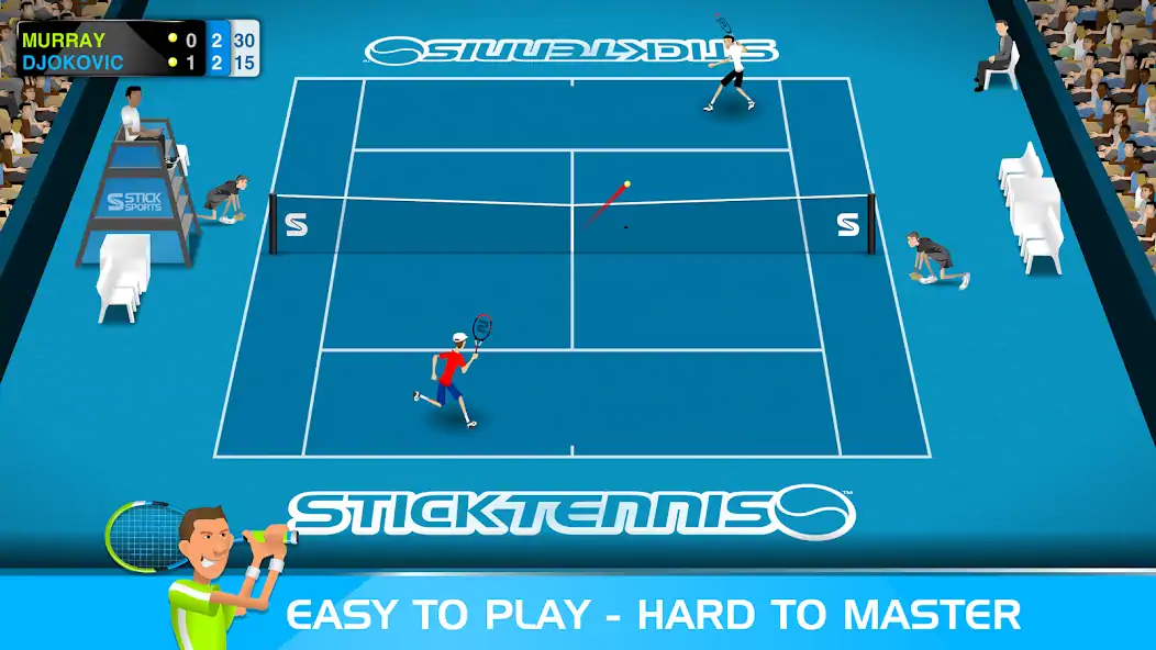 Скачать Stick Tennis [MOD Много денег] на Андроид
