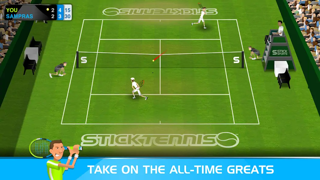 Скачать Stick Tennis [MOD Много денег] на Андроид