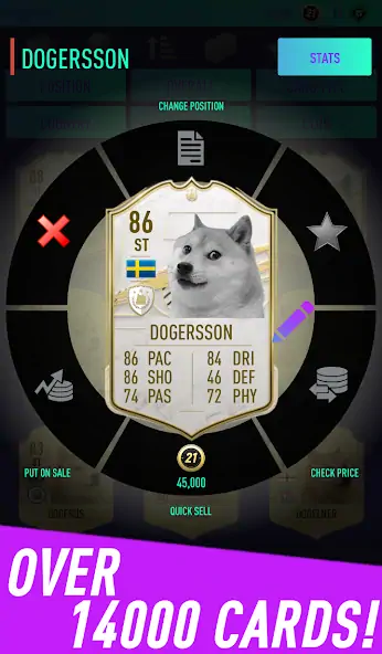 Скачать Dogefut 21 [MOD Много денег] на Андроид