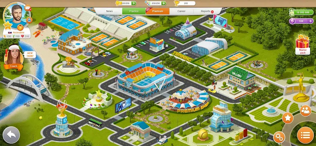 Скачать Tennis Mania Mobile [MOD Бесконечные деньги] на Андроид