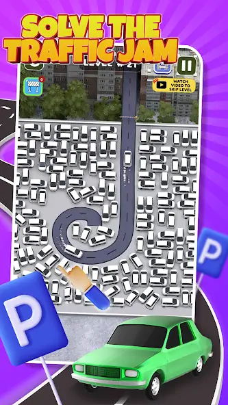 Скачать Parking Jam: Car Parking Games [MOD Много денег] на Андроид