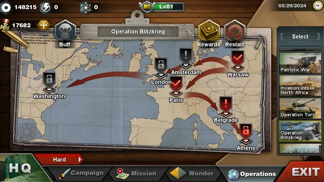 Скачать World Conqueror 3-WW2 Strategy [MOD Много монет] на Андроид
