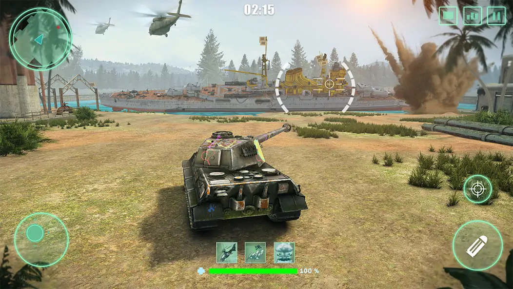 Скачать Tank War Machines Blitz Игры [MOD Бесконечные деньги] на Андроид