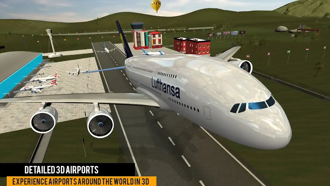 Скачать Pilot City Flight Simulator 3D [MOD Много монет] на Андроид