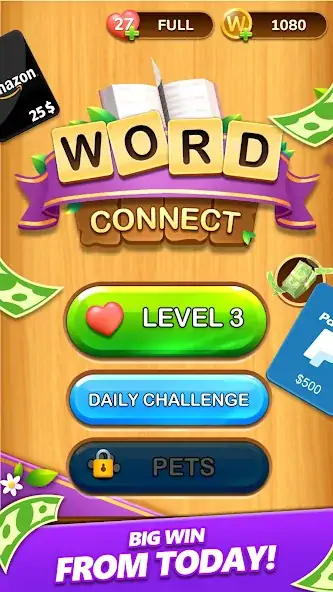 Скачать Word Connect - Lucky Puzzle Ga [MOD Бесконечные деньги] на Андроид