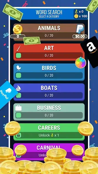 Скачать Make Money: Word Search [MOD Бесконечные монеты] на Андроид