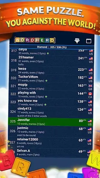 Скачать WordHero: Словесный герой [MOD Бесконечные деньги] на Андроид